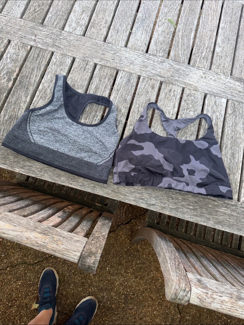 Gray Camo and Heather Gray Women’s Sports Bras